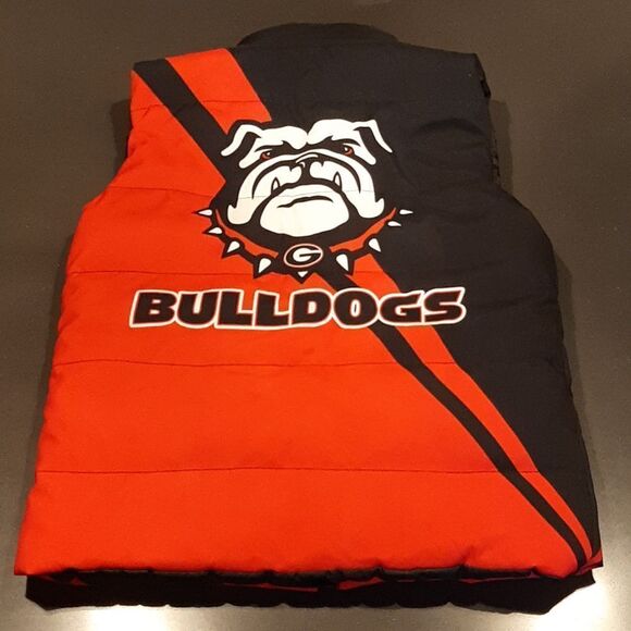 Georgia Bulldogs Red Black Puffer Vest - Picture 2 of 6